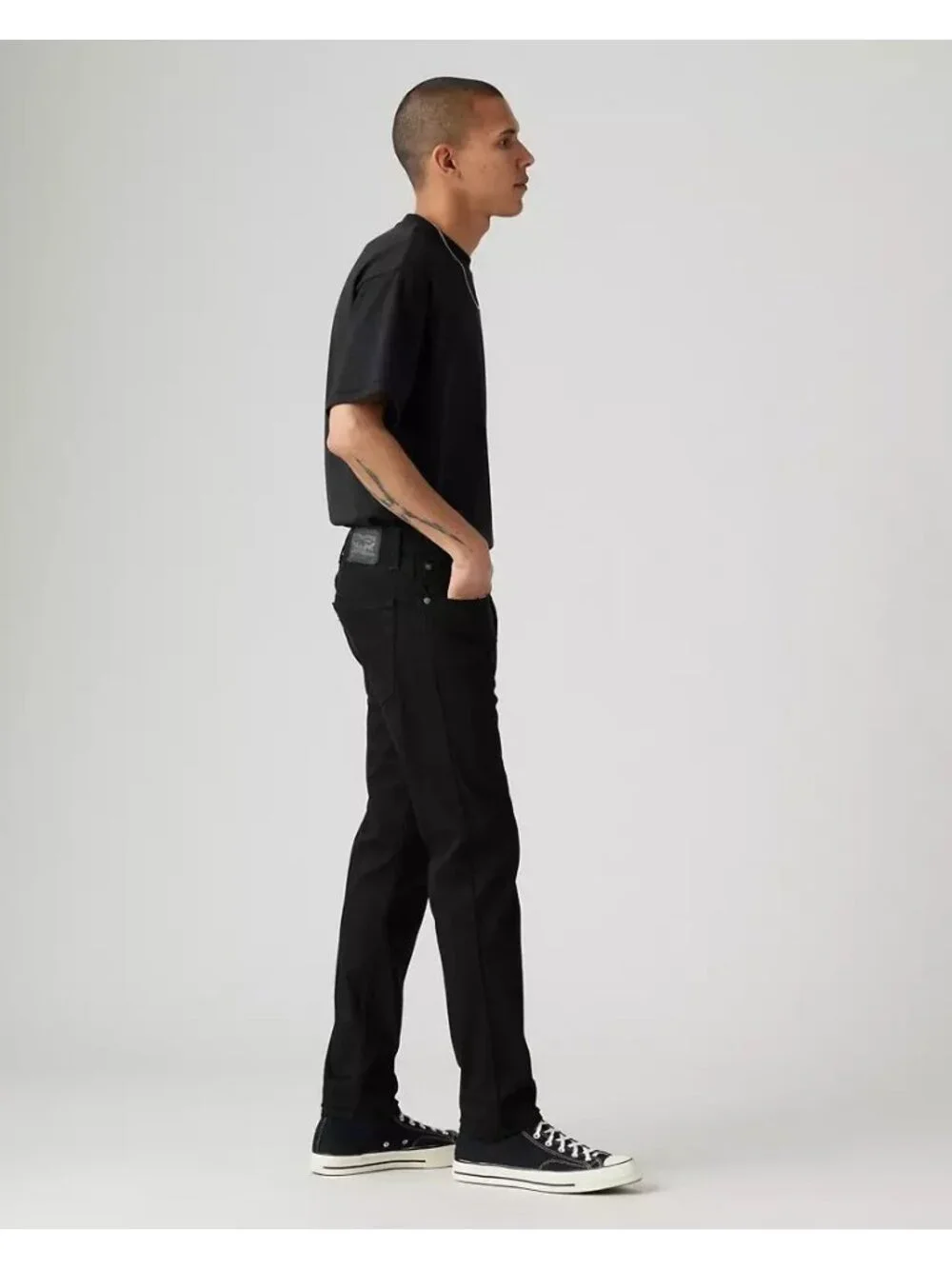 Levi's 512 Men's Black Slim Taper Jeans 36x34 Stretch Denim Grunge Streetwear